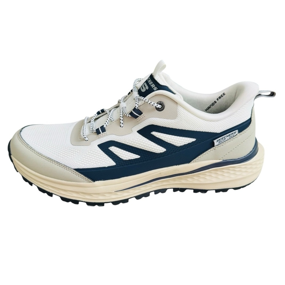 Skechers Slip-ins Hands Free Sneakers Men’s Size 11 White Navy Walking Shoes
